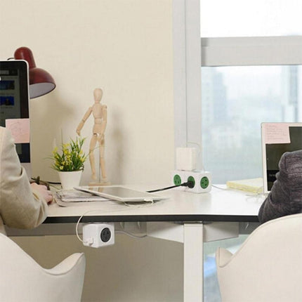 PowerCube 10A Universal Wall Adapter Power Socket with 4 US / AU Sockets and 2 USB Ports for Home Office, AU Plug, Random Color Delivery, With 2 USB Ports