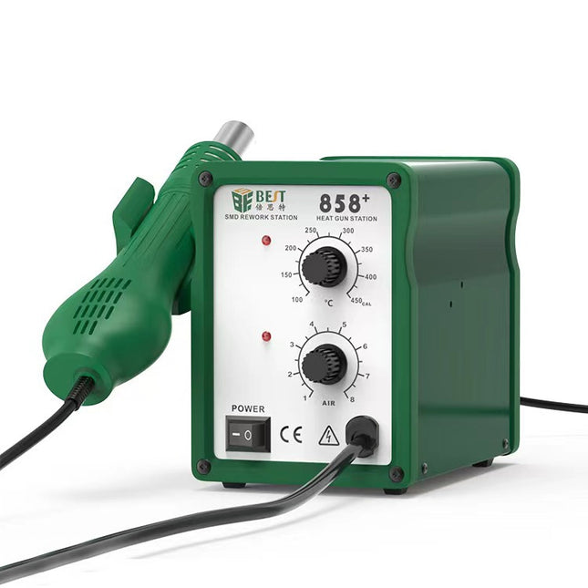 BEST BST-858+ AC 220V 50Hz 650W Adjustable Temperature Unleaded Hot Air Gun with Helical Wind, BST-858+ EU Plug, BST-858+ US Plug