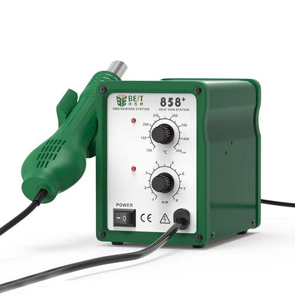 BEST BST-858+ AC 220V 50Hz 650W Adjustable Temperature Unleaded Hot Air Gun with Helical Wind, BST-858+ EU Plug, BST-858+ US Plug