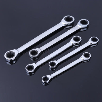 Professional Double-head Ratchet Wrench Set, 5 PCS/Set