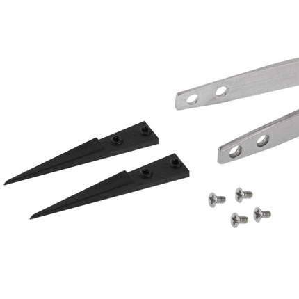 9 in 1 Replaceable Anti-Static Tweezers with Cross Screwdriver, 9 in 1