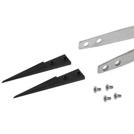 9 in 1 Replaceable Anti-Static Tweezers with Cross Screwdriver, 9 in 1