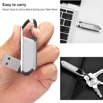 2GB Metallic Keychains Style USB 2.0 Flash Disk (Grey), 2GB (Grey)