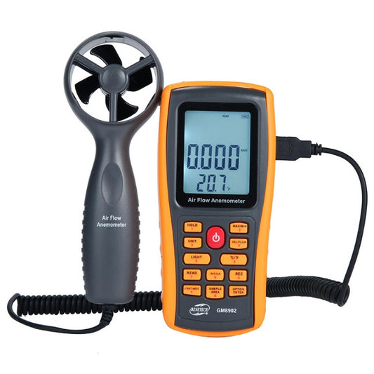 BENETECH GM8902 2.6 Inch LCD Screen Digital Wind Speed Meter Anemometer, GM8902