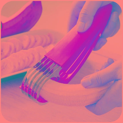 Kitchen Tool Banana Slicer Cutter Chopper for Fruit Salad, Banana Slicer