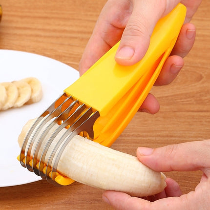 Kitchen Tool Banana Slicer Cutter Chopper for Fruit Salad, Banana Slicer