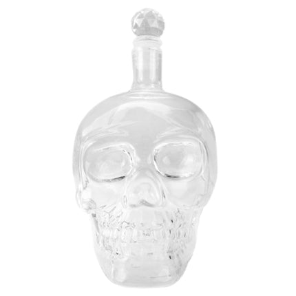 Crystal Glass Skull Bottle for Vodka & Whiskey & Beer Liqueur & Red Wine & Other Beverage, 350ML