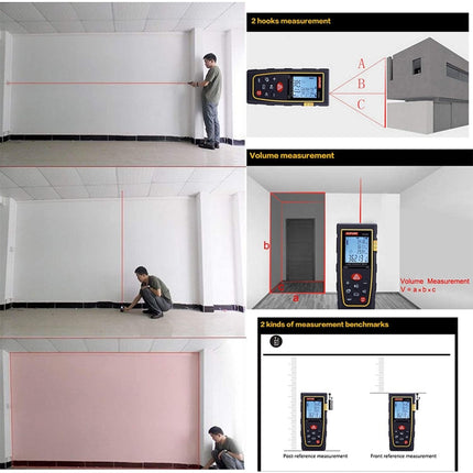 CP-100S Digital Handheld Laser Distance Meter, Max Measuring Distance: 100m, 100m