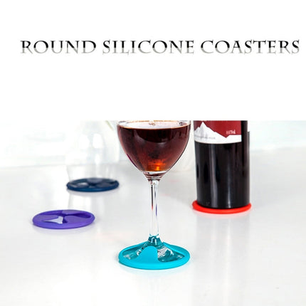 Anti-slip Silicone Red Wine & Tea & Coffee Cup Mat / Cup Lid, Random Color Delivery