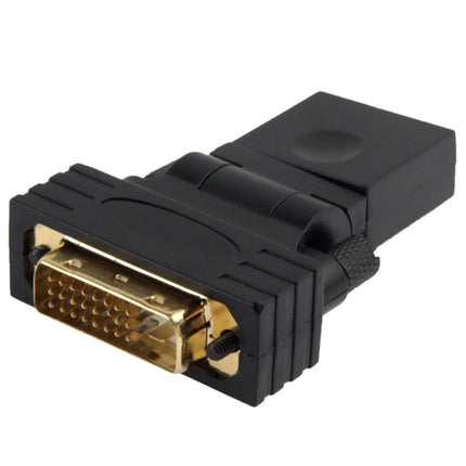 360 Degree Rotation Gold Plated DVI 24+1 Pin Male to 19 Pin HDMI Female Adapter, DVI 24+1Pin Male to HDMI Female