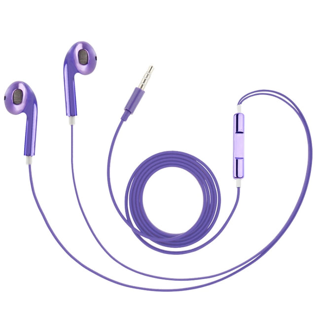 3.5mm Stereo Electroplating Wire Control Earphone for Android Phones / PC / MP3 Player / Laptops