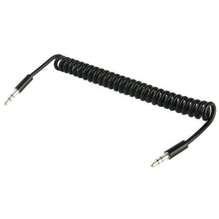 Spring Coiled 3.5mm Aux Cable, Compatible with Phones, Tablets, Headphones, MP3 Player, Car/Home Stereo & More, Length: 20cm up to 80cm