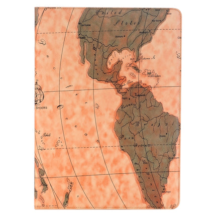 Retro World Map Pattern Leather Case with Holder & Card Slots & Wallet for iPad Air 2, Random Delivery