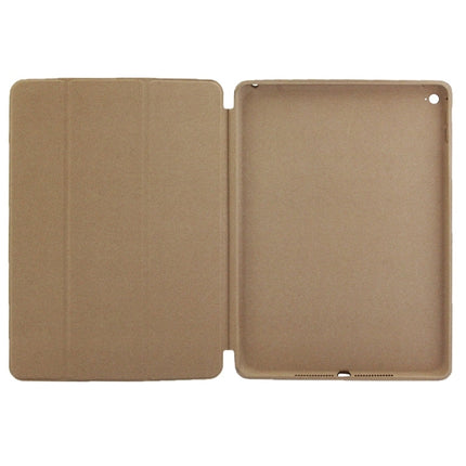 3-fold Naturally Treated Smart Leather Case with Sleep / Wake-up Function & Holder for iPad Air 2