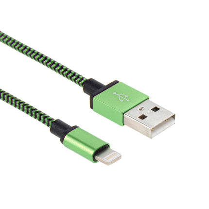 2A Woven Style USB to 8 Pin Sync Data / Charging Cable, Cable Length: 1m