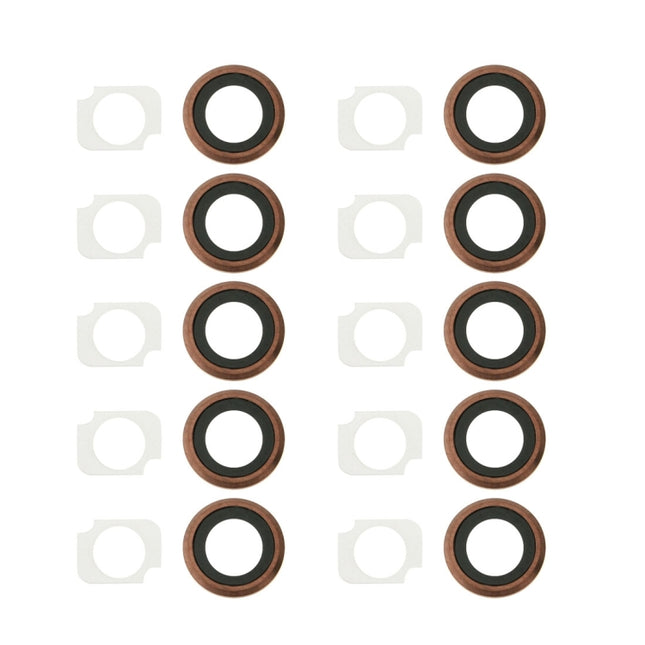 Rear Camera Lens Ring + Flashlight Bracker  for iPhone 6s Plus, 10 Pairs / Set, For iPhone 6s Plus