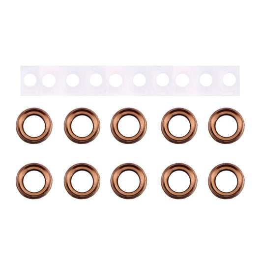 10 Pairs / Set Rear Camera Lens Ring + Flashlight Bracker for iPhone 6 Plus & 6s Plus, Rose Gold, For iPhone 6 Plus