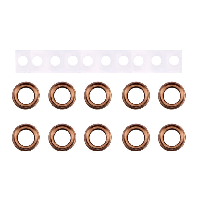 10 Pairs / Set Rear Camera Lens Ring + Flashlight Bracker for iPhone 6 Plus & 6s Plus, Rose Gold, For iPhone 6 Plus