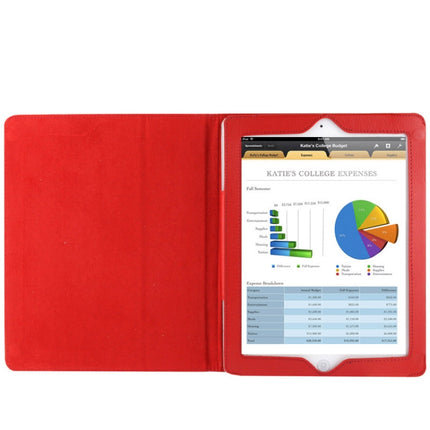 High Quality Litchi Texture Folding Leather with Sleep / Wake-up & Holder Function for iPad 2 / iPad 3 / iPad 4