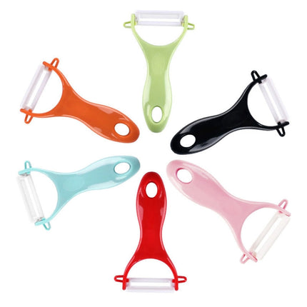T Shaped Ceramic Skin Peeler with Durable ABS Handle, Random Color Delivery, T Shaped Peel Knife