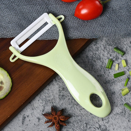 T Shaped Ceramic Skin Peeler with Durable ABS Handle, Random Color Delivery, T Shaped Peel Knife