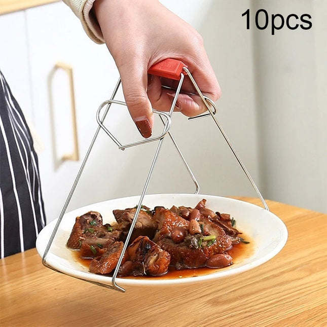 10pcs High Quality Kitchen Gadget Stainless Steel Pot Clip, Pot Clip