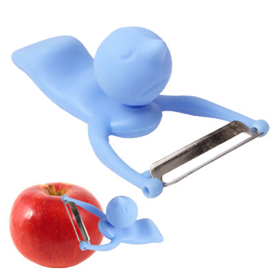 Men Shaped Fruit Vegetable Kitchen Blade Peeler with Durable ABS Handle, Men Shaped Peel Knife