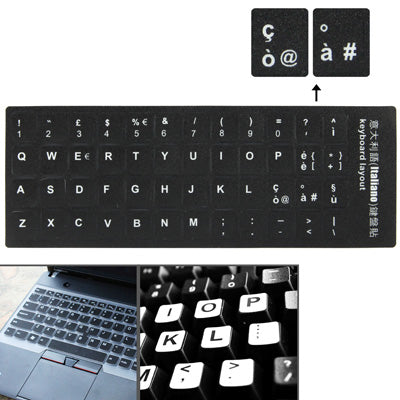 Italian Learning Keyboard Layout Sticker for Laptop / Desktop Computer Keyboard, Italian