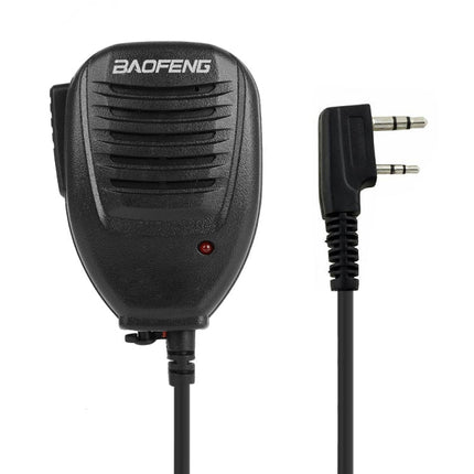 Baofeng Clip-on Speaker Microphone for Walkie Talkies, 3.5mm + 2.5mm Earphone + Mic Plug, Microphone