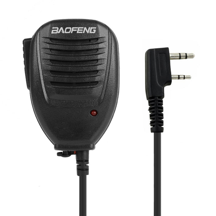 Baofeng Clip-on Speaker Microphone for Walkie Talkies, 3.5mm + 2.5mm Earphone + Mic Plug, Microphone