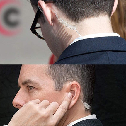 Handheld Transceiver Earpiece Headset for Walkie Talkies, 3.5mm + 2.5mm Plug