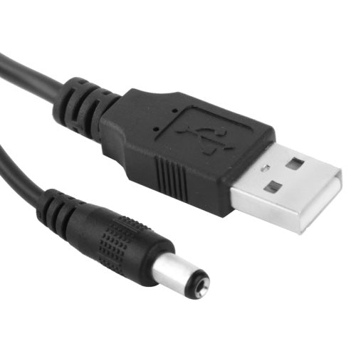 USB Male to DC 5.5 x 2.1mm Power Cable, Length: 1m, USB Male (Length: 1m)