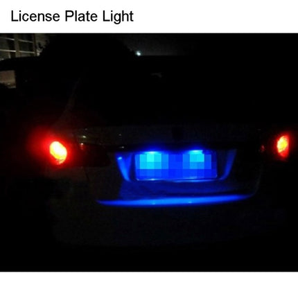 2 PCS T10 1.5W 60LM 1 LED Dark Blue COB LED Brake Light for Vehicles, DC12V