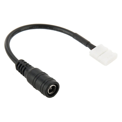 DC Connector Plug Male to No Need Soldering 5050 10mm 2 Pin Connector for Single Color LED Strip, Length: 16cm