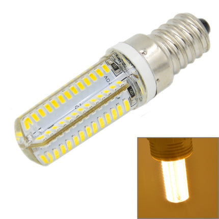 E14 5W 400LM 104 LED SMD 3014 Silicone Corn Light Bulb, AC 220V (Warm White Light), 5W