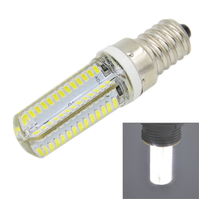 E14 5W 400LM 104 LED SMD 3014 Silicone Corn Light Bulb, AC 220V (Warm White Light), 5W