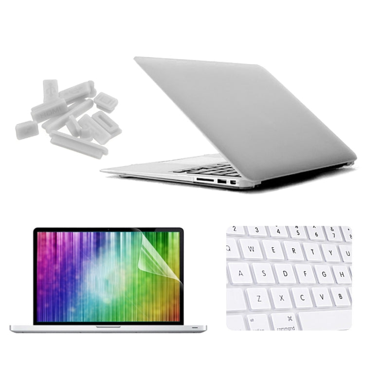 ENKAY for MacBook Air 13.3 inch (US Version) 4 in 1 Frosted Hard Shell Plastic Protective Case with Screen Protector & Keyboard Guard & Anti-dust Plugs, For MacBook Air 13.3 inch (US Version)