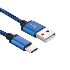 1m Woven Style USB-C / Type-C 3.1 to USB 2.0 Data Sync Charge Cable