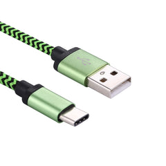 1m Woven Style USB-C / Type-C 3.1 to USB 2.0 Data Sync Charge Cable