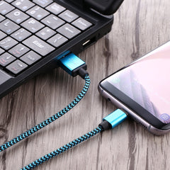 1m Woven Style USB-C / Type-C 3.1 to USB 2.0 Data Sync Charge Cable