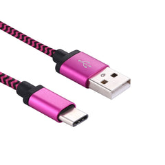 1m Woven Style USB-C / Type-C 3.1 to USB 2.0 Data Sync Charge Cable