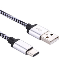 1m Woven Style USB-C / Type-C 3.1 to USB 2.0 Data Sync Charge Cable