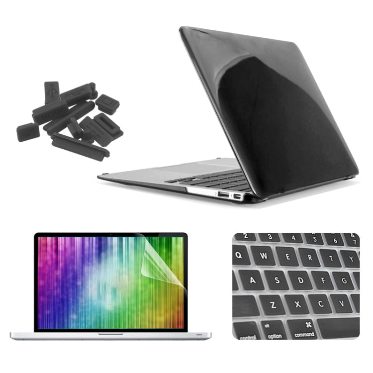 ENKAY for MacBook Air 11.6 inch (US Version) / A1370 / A1465 4 in 1 Crystal Hard Shell Plastic Protective Case with Screen Protector & Keyboard Guard & Anti-dust Plugs