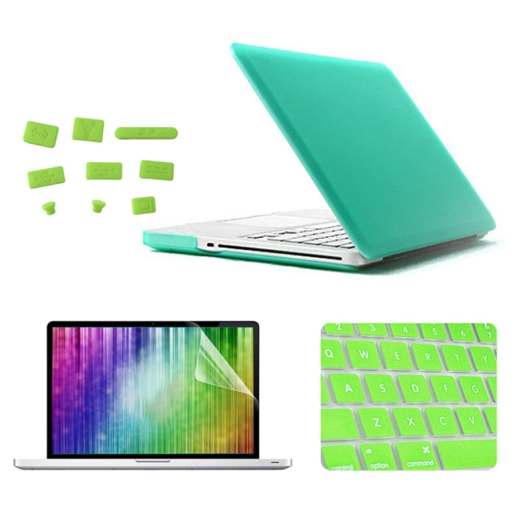 ENKAY for MacBook Pro 13.3 inch (US Version) / A1278 4 in 1 Frosted Hard Shell Plastic Protective Case with Screen Protector & Keyboard Guard & Anti-dust Plugs