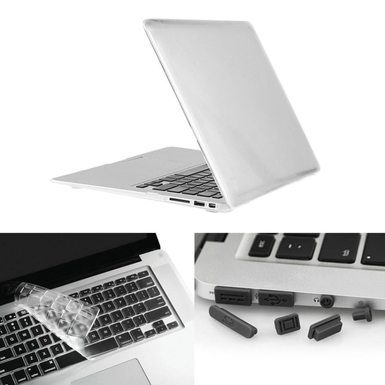 ENKAY for Macbook Air 13.3 inch (US Version) / A1369 / A1466 Hat-Prince 3 in 1 Crystal Hard Shell Plastic Protective Case with Keyboard Guard & Port Dust Plug