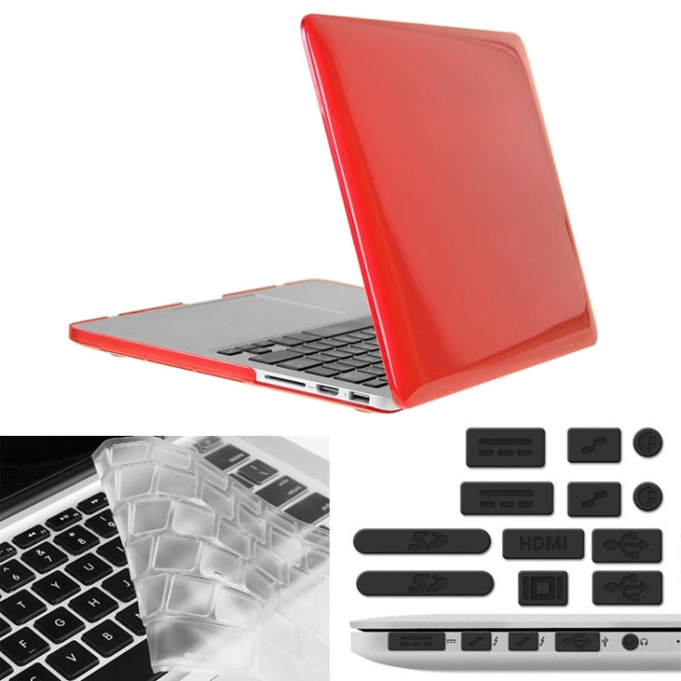 ENKAY for Macbook Pro Retina 15.4 inch (US Version) / A1398 Hat-Prince 3 in 1 Crystal Hard Shell Plastic Protective Case with Keyboard Guard & Port Dust Plug