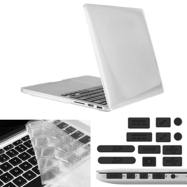 ENKAY for Macbook Pro Retina 15.4 inch (US Version) / A1398 Hat-Prince 3 in 1 Crystal Hard Shell Plastic Protective Case with Keyboard Guard & Port Dust Plug