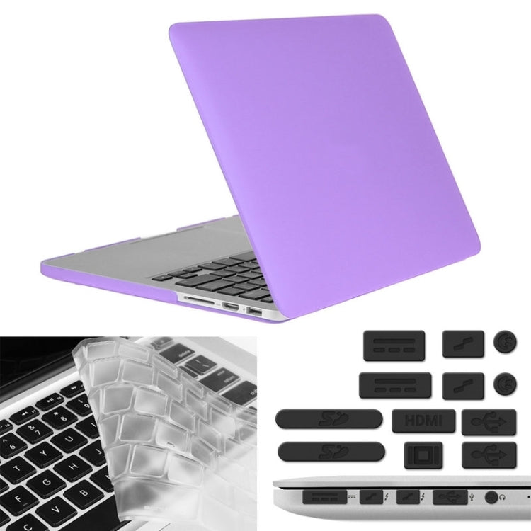 ENKAY for Macbook Pro Retina 15.4 inch (US Version) / A1398 Hat-Prince 3 in 1 Frosted Hard Shell Plastic Protective Case with Keyboard Guard & Port Dust Plug