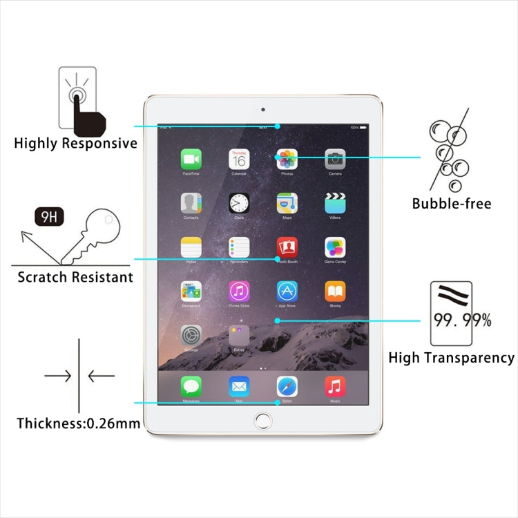 75 PCS for iPad mini 4 0.26mm 9H+ Surface Hardness 2.5D Explosion-proof Tempered Glass Film, iPad mini 4 0.26mm