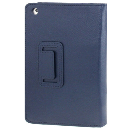 2-fold Litchi Texture Flip Leather Case with Holder Function for iPad mini / mini 2 Retina